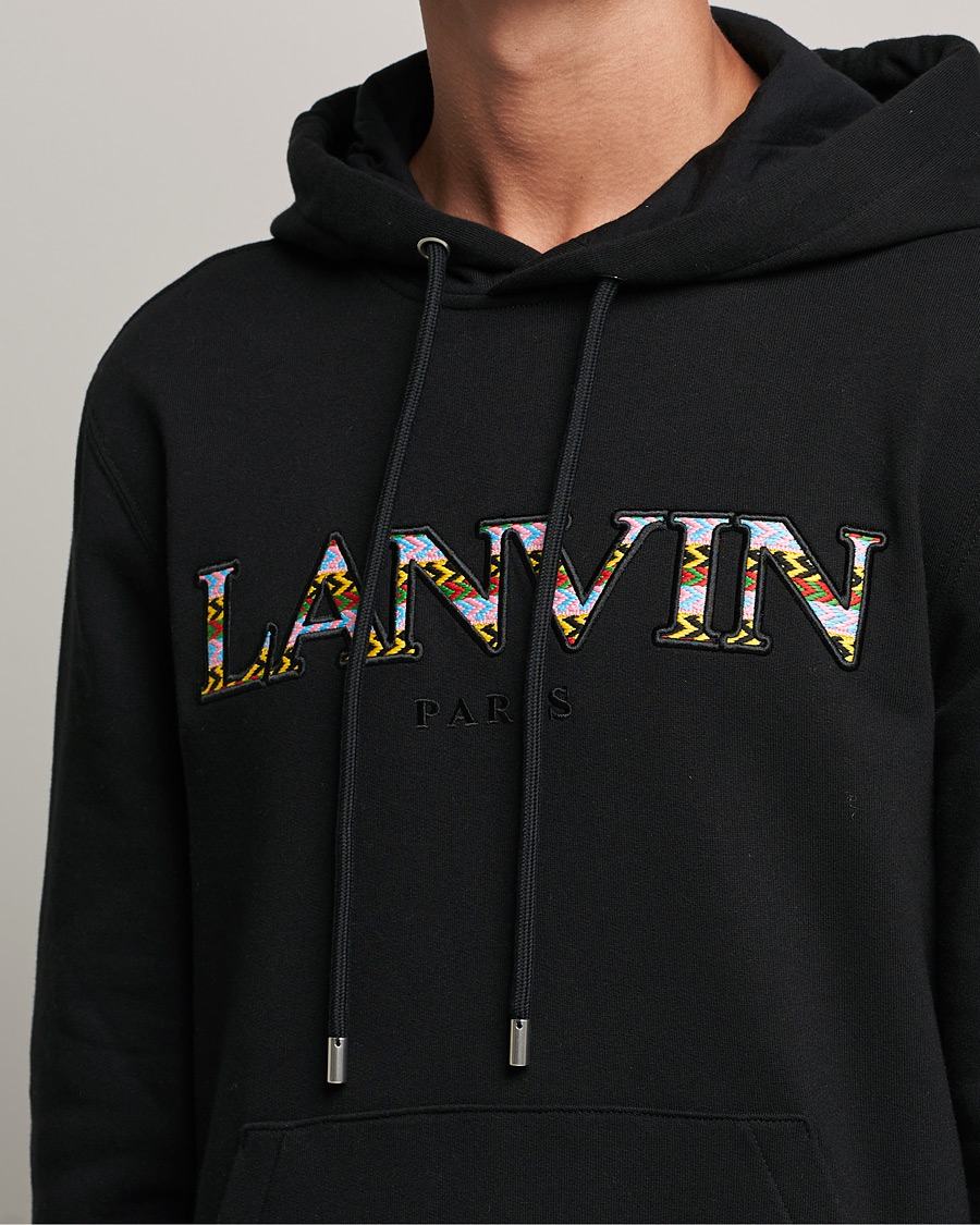 Hombres | Jerséis y prendas de punto | Lanvin | Curb Logo Hoodie Black
