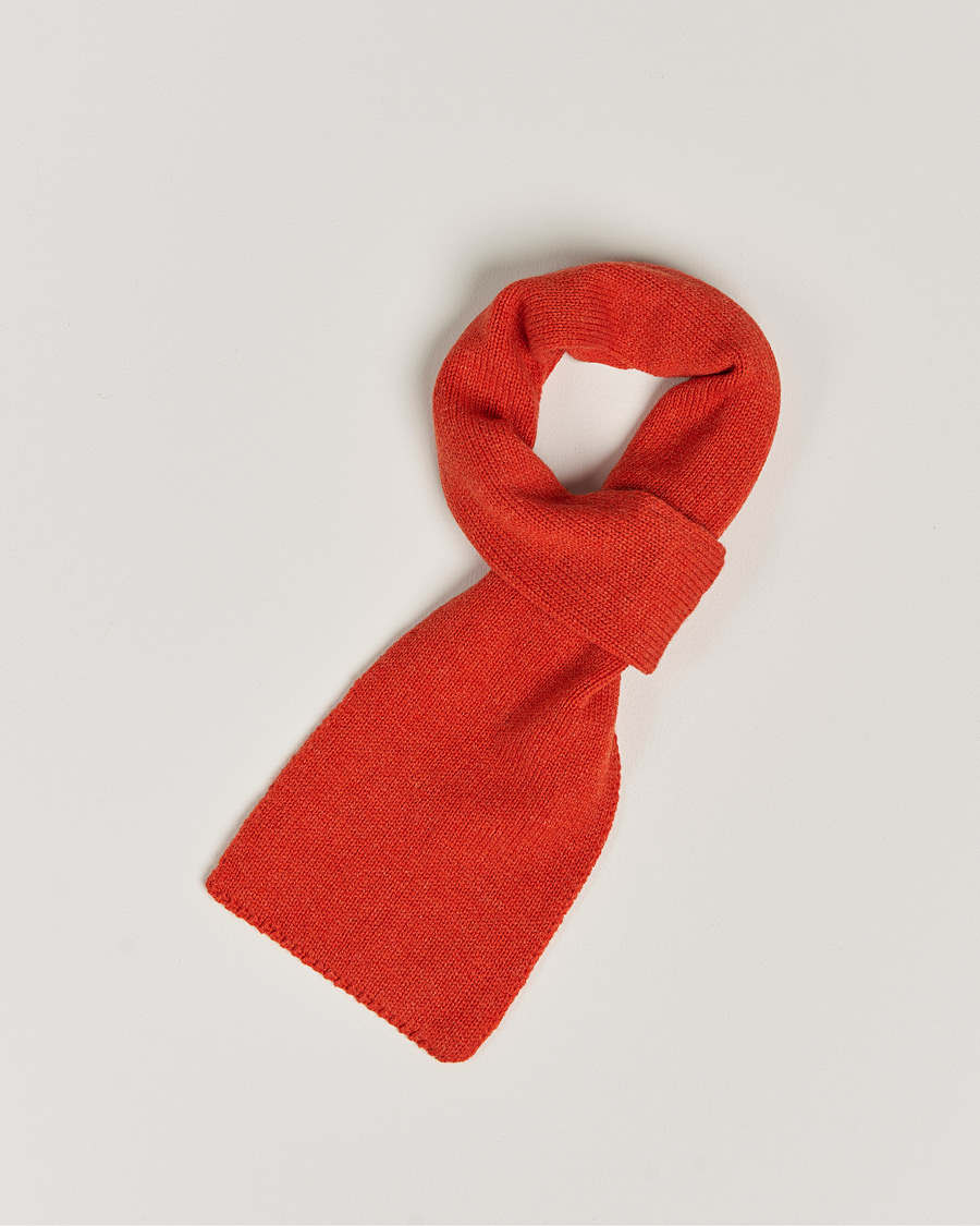 Hombres | Piacenza Cashmere Short Loop Cashmere Scarf Orange | Piacenza Cashmere | Short Loop Cashmere Scarf Orange