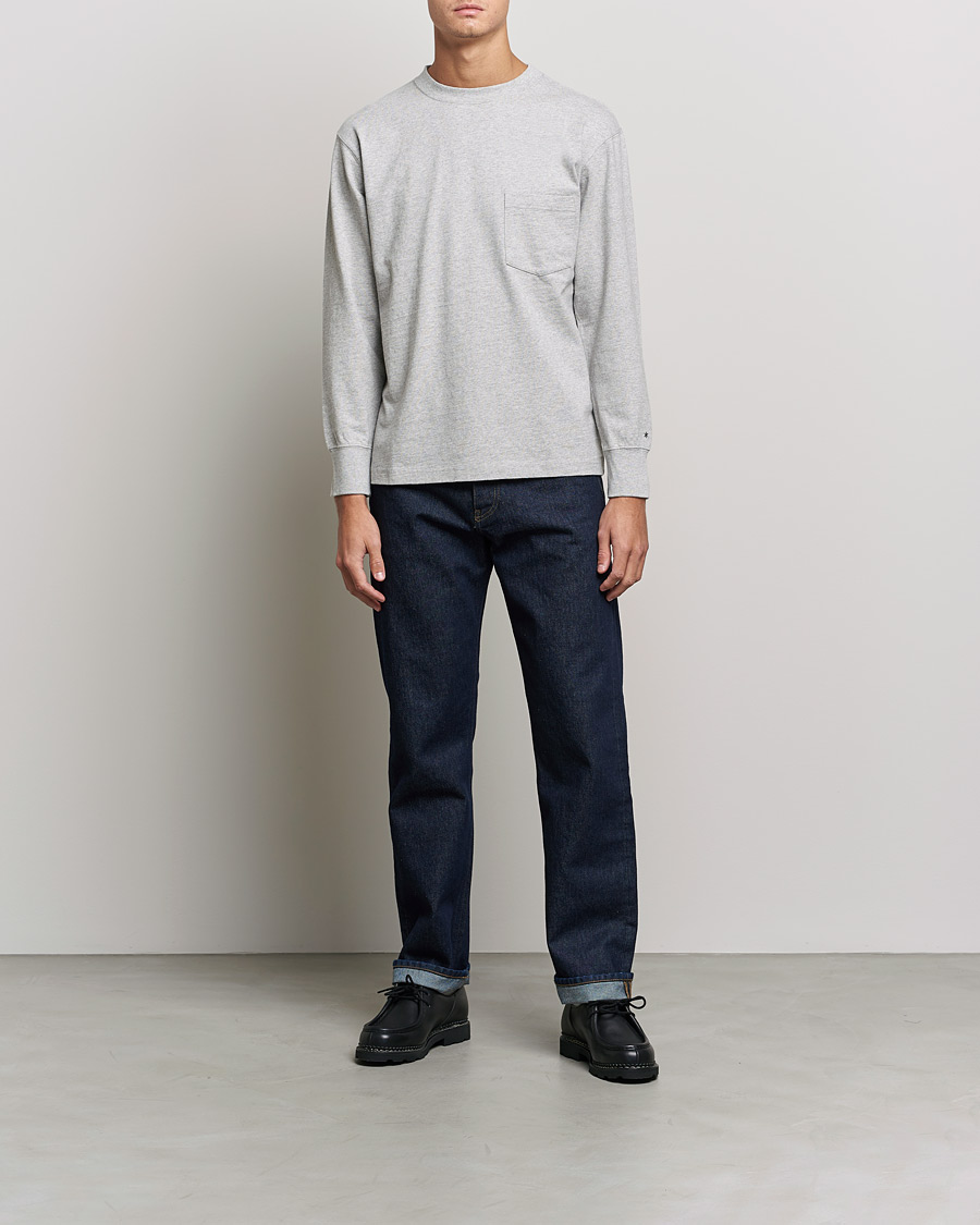 Hombres | Camisetas | Snow Peak | Recycled Cotton Heavy L/S T shirt Medium Grey
