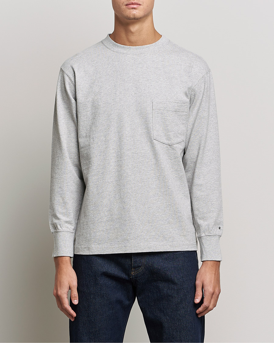 Hombres | Camisetas | Snow Peak | Recycled Cotton Heavy L/S T shirt Medium Grey