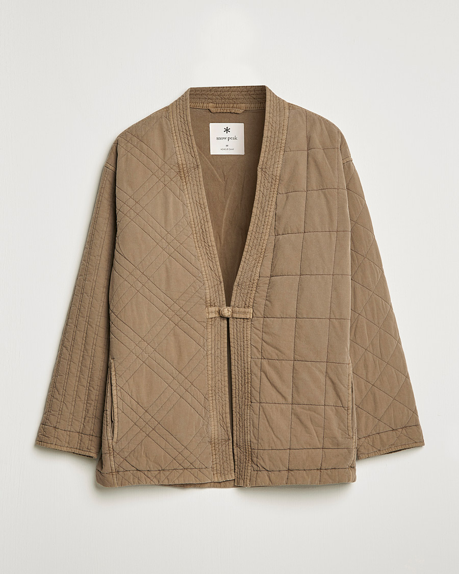 Hombres | Jerséis y prendas de punto | Snow Peak | Patchwork Quilted Noragi Jacket Brown