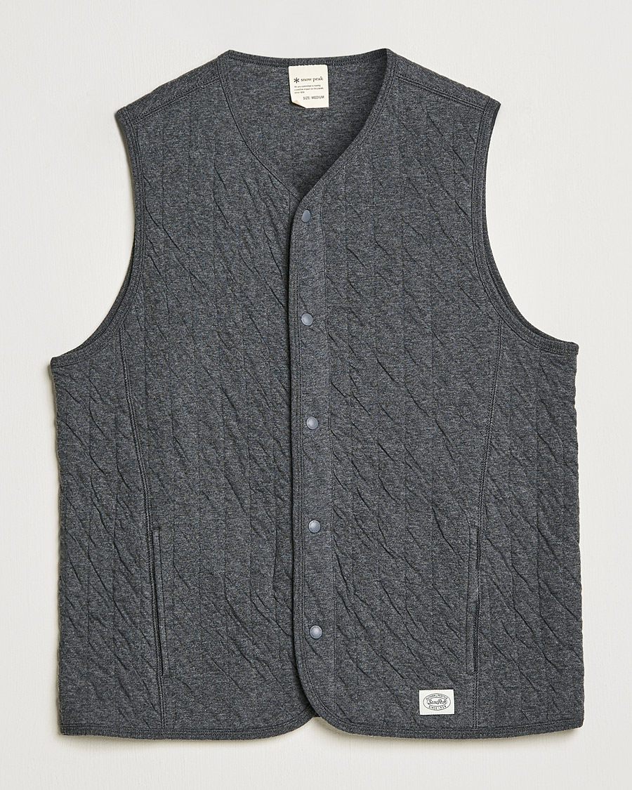 Hombres | Jerséis y prendas de punto | Snow Peak | Natural Warm Stretch Vest Medium Grey