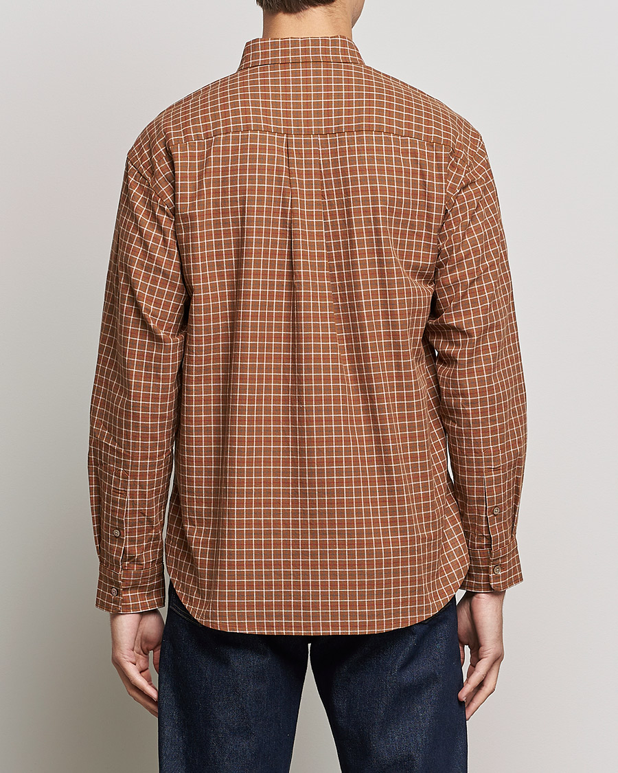 Hombres | Camisas | Snow Peak | Warm Cotton Button Down Shirt Brown Check