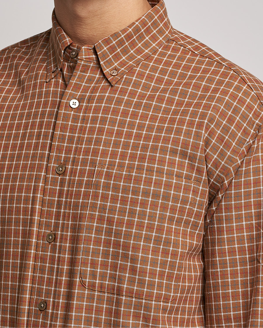 Hombres | Camisas | Snow Peak | Warm Cotton Button Down Shirt Brown Check