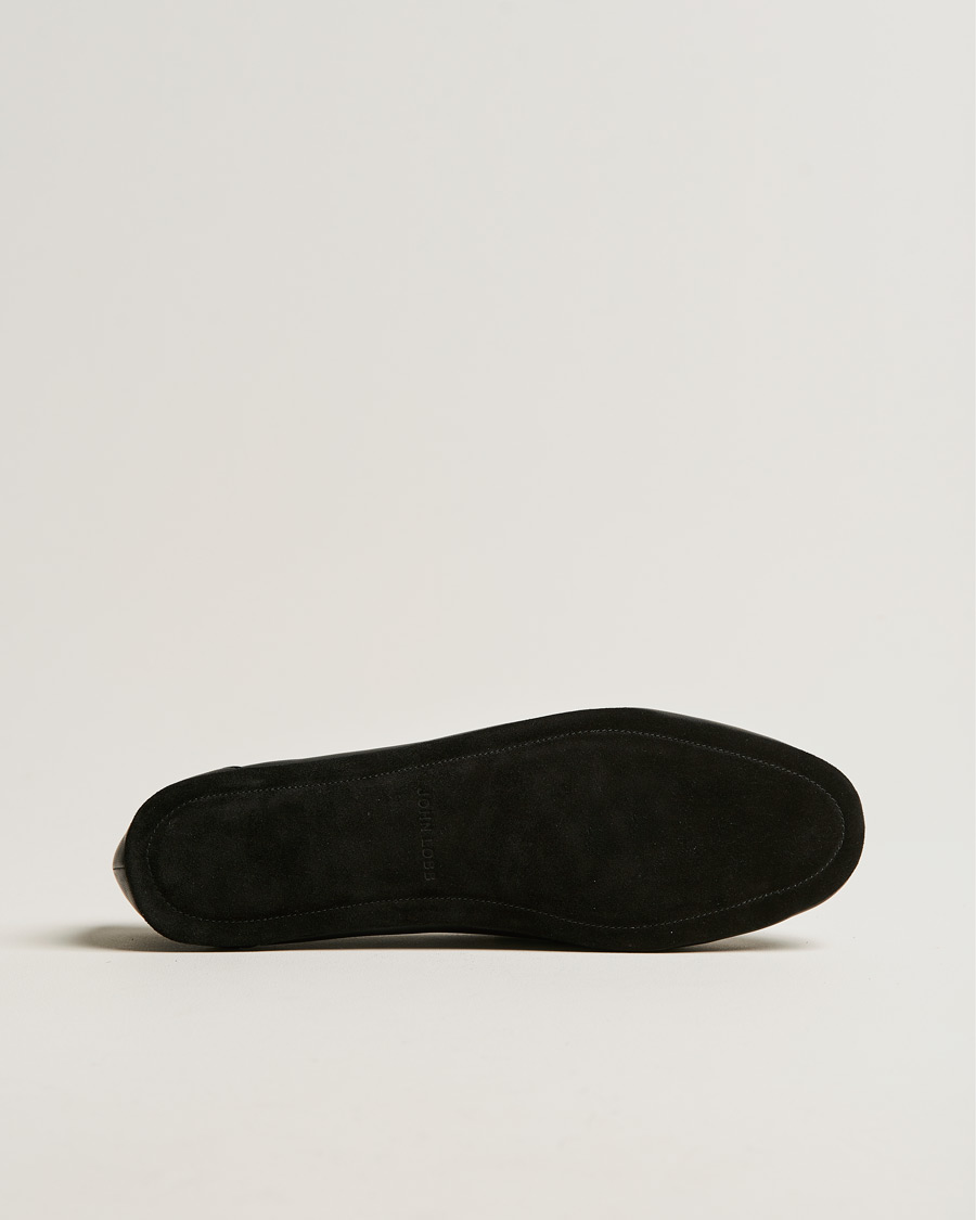 Hombres | John Lobb Hampton Travel Slipper Black Lamb Leather | John Lobb | Hampton Travel Slipper Black Lamb Leather