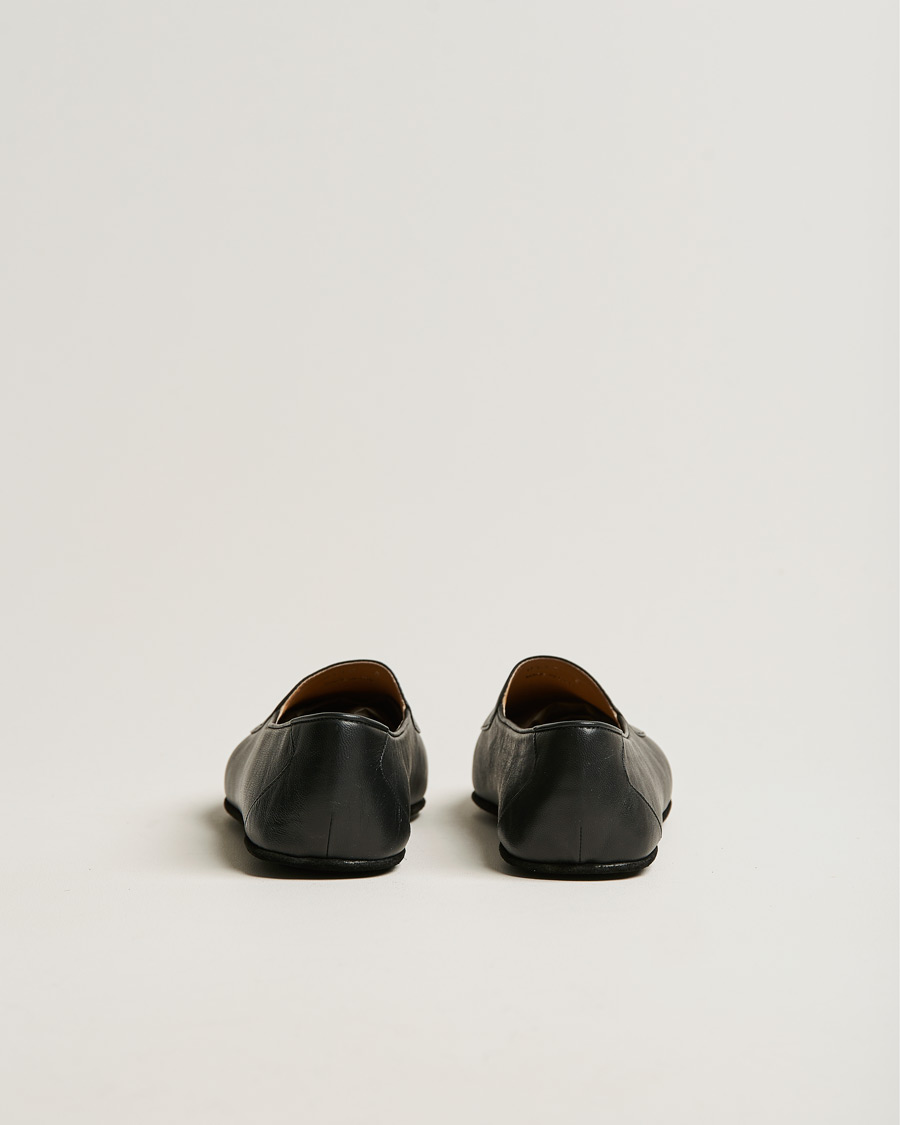 Hombres | John Lobb Hampton Travel Slipper Black Lamb Leather | John Lobb | Hampton Travel Slipper Black Lamb Leather