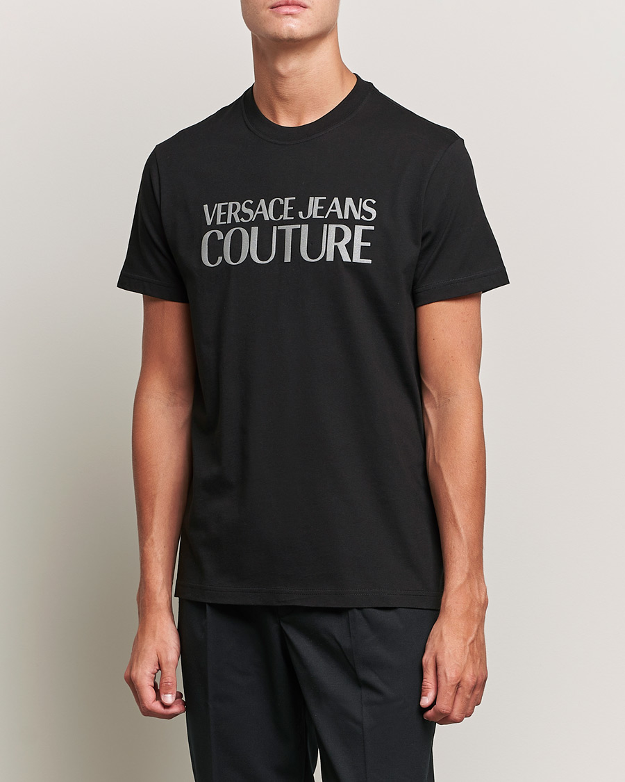 Hombres | Camisetas | Versace Jeans Couture | Logo T-Shirt Black/Silver