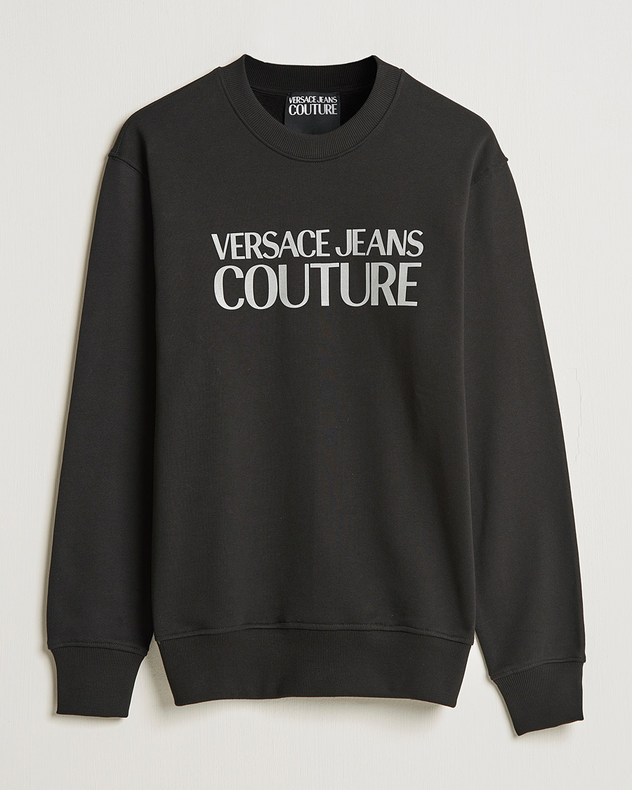 Hombres | Jerséis y prendas de punto | Versace Jeans Couture | Logo Sweatshirt Black/Silver