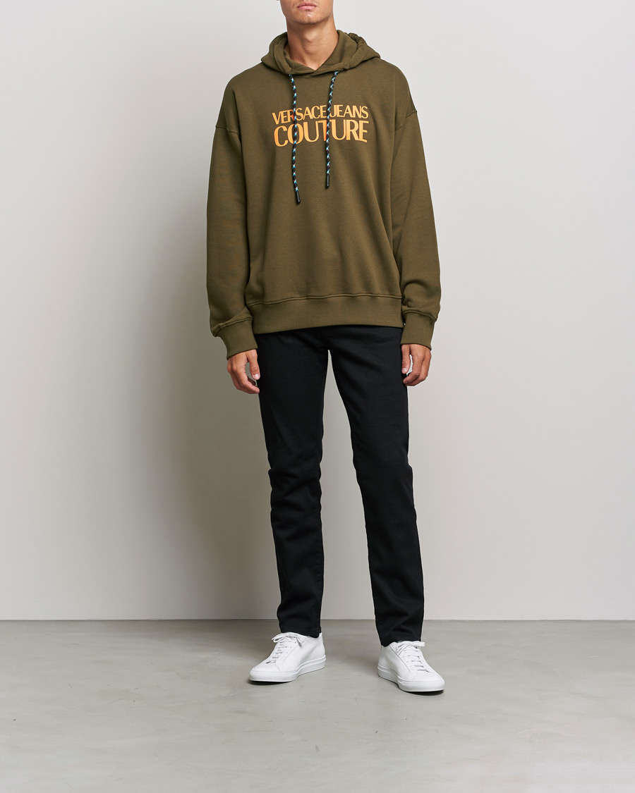 Hombres | Jerséis y prendas de punto | Versace Jeans Couture | Logo Fluo Hoodie Army