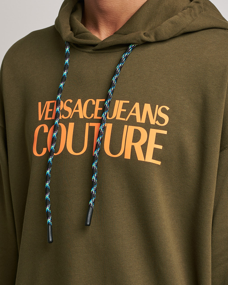 Hombres | Jerséis y prendas de punto | Versace Jeans Couture | Logo Fluo Hoodie Army