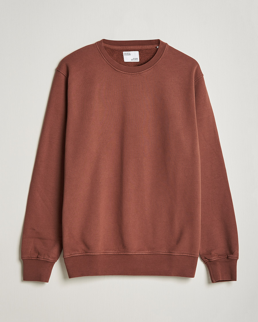 Hombres | Jerséis y prendas de punto | Colorful Standard | Classic Organic Crew Neck Sweat Cinnamon Brown