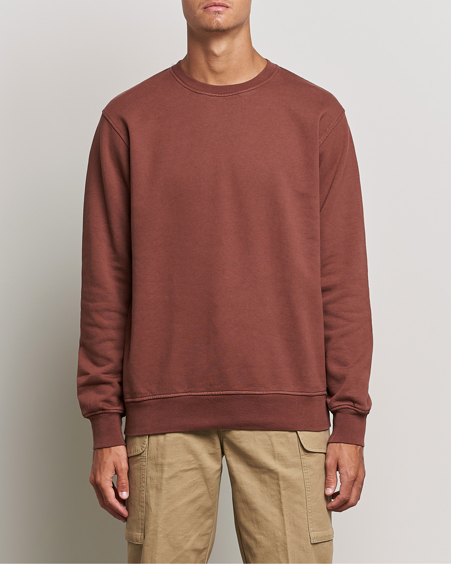Hombres | Jerséis y prendas de punto | Colorful Standard | Classic Organic Crew Neck Sweat Cinnamon Brown
