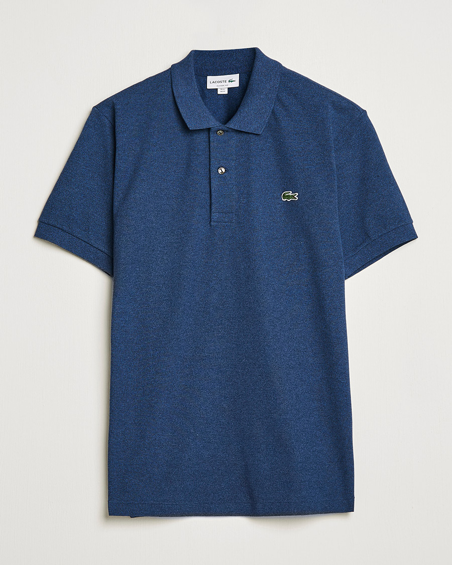 Hombres | Polos | Lacoste | Original Polo Melange Piké Dark Indigo Blue