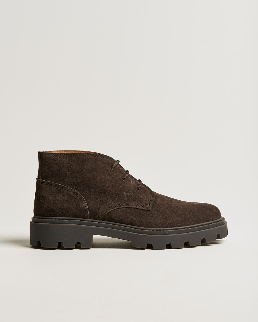 Hombres | Tod's Heavy Winter Boots Dark Brown Suede | Tod's | Heavy Winter Boots Dark Brown Suede