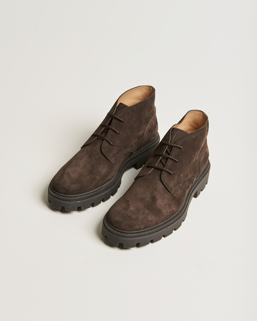 Hombres | Tod's Heavy Winter Boots Dark Brown Suede | Tod's | Heavy Winter Boots Dark Brown Suede