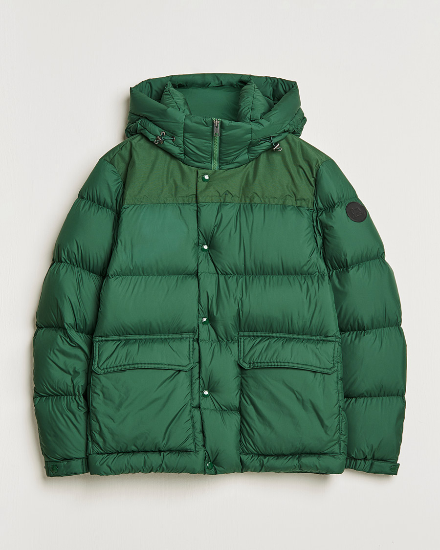 Hombres | Abrigos y chaquetas | Woolrich | Microfiber Sierra Padded Jacket Waxed Green