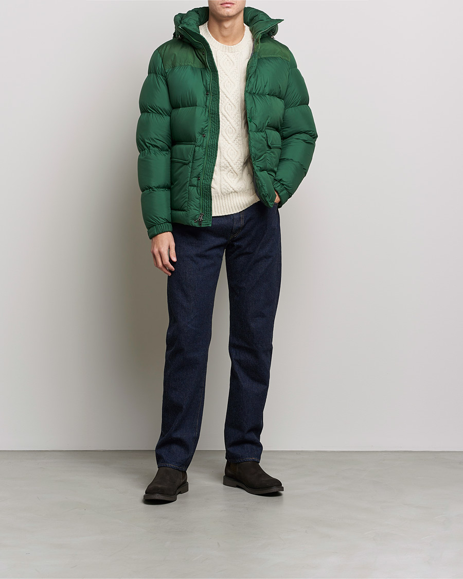 Hombres | Abrigos y chaquetas | Woolrich | Microfiber Sierra Padded Jacket Waxed Green