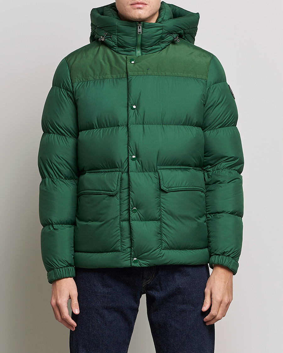 Hombres | Abrigos y chaquetas | Woolrich | Microfiber Sierra Padded Jacket Waxed Green