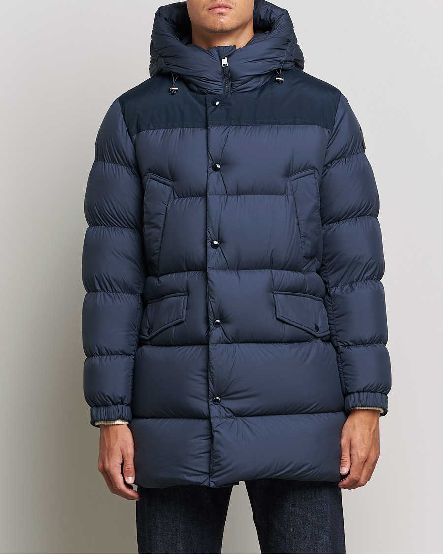 Hombres | Abrigos y chaquetas | Woolrich | Microfiber Sierra Padded Parka Melton Blue
