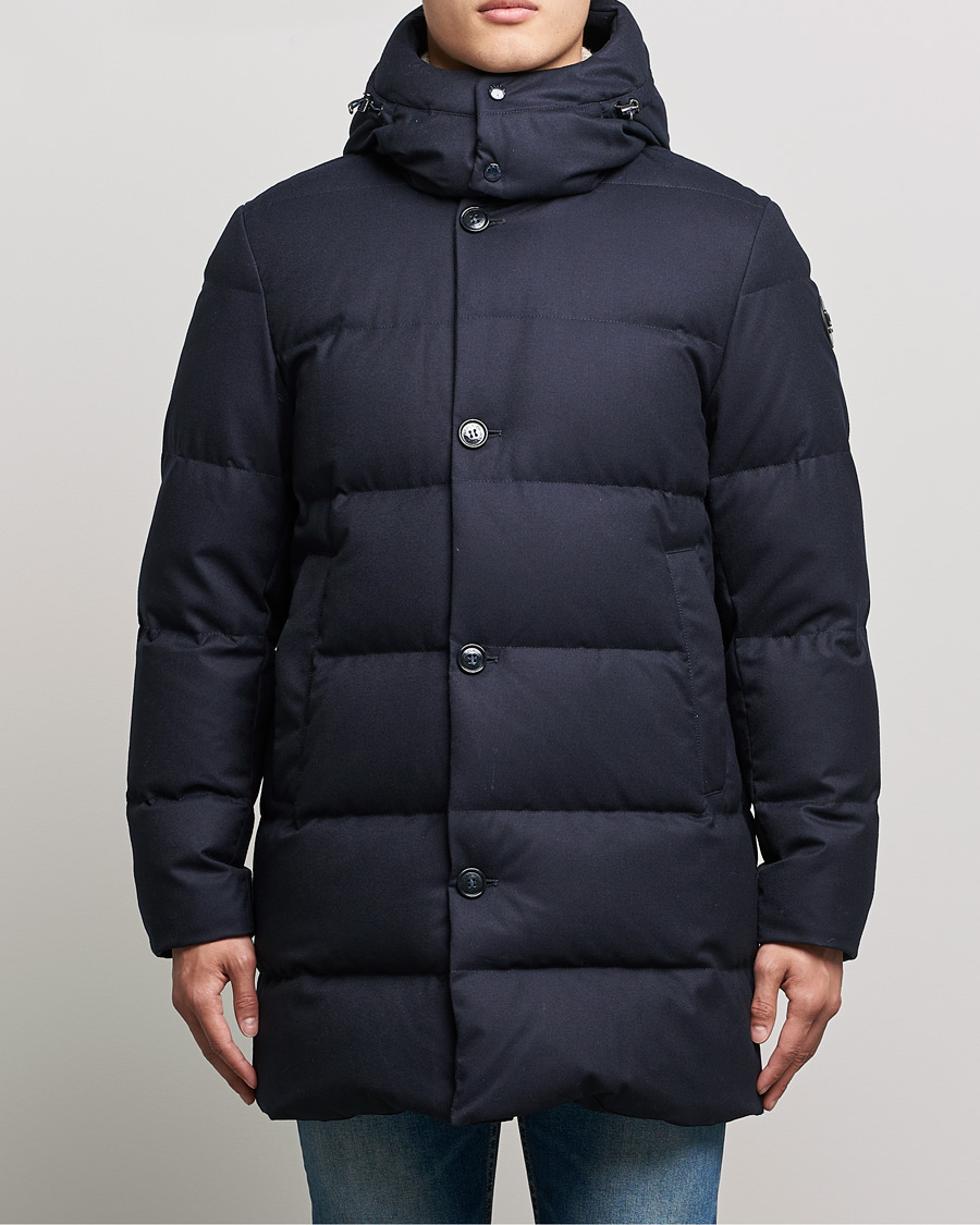 Hombres | Abrigos y chaquetas | Woolrich | Luxe Long Parka Melton Blue