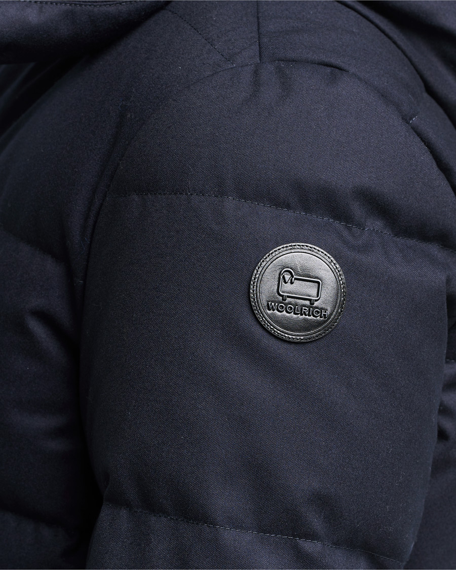 Hombres | Abrigos y chaquetas | Woolrich | Luxe Long Parka Melton Blue