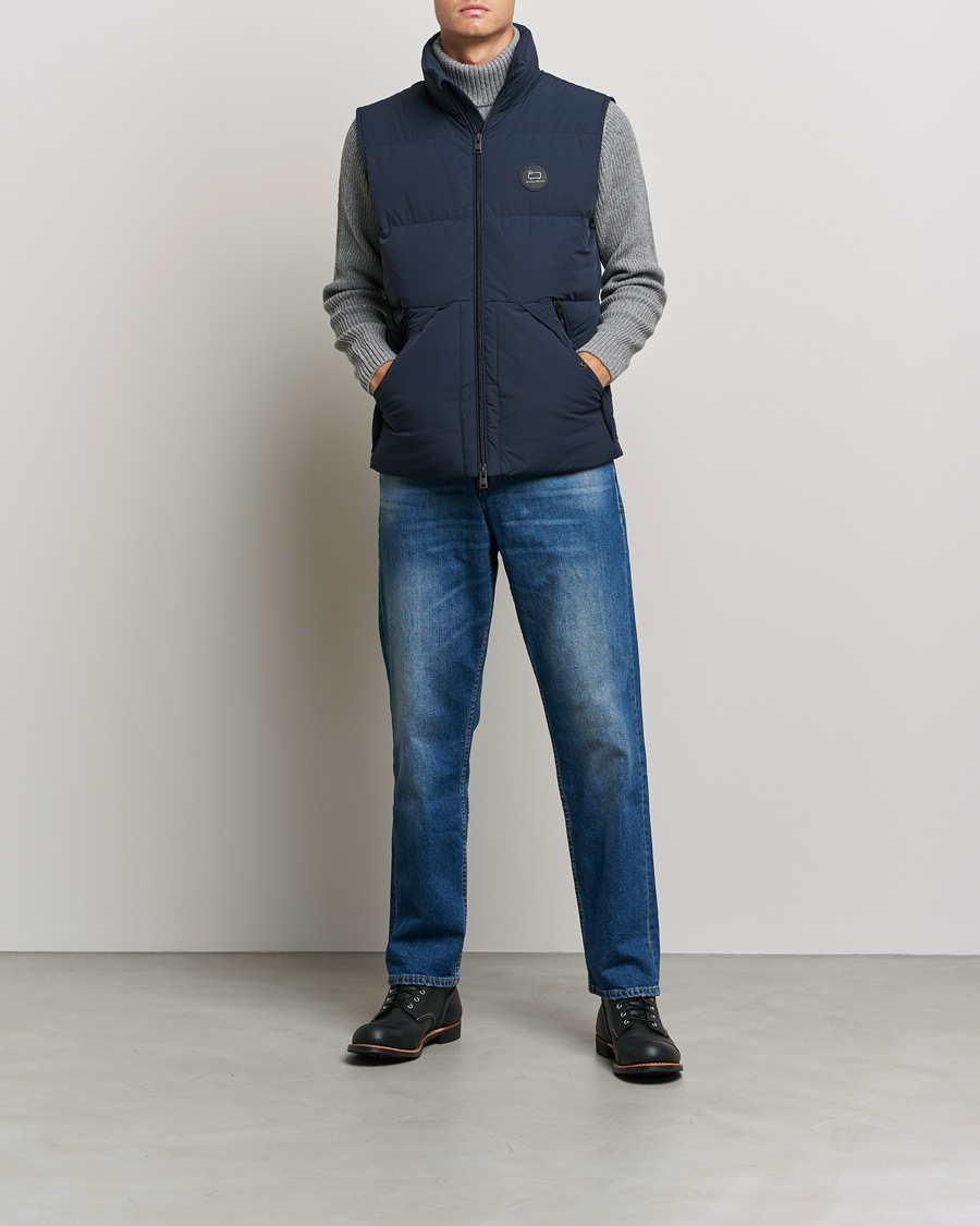 Hombres | Abrigos y chaquetas | Woolrich | Sierra Supreme Vest Melton Blue