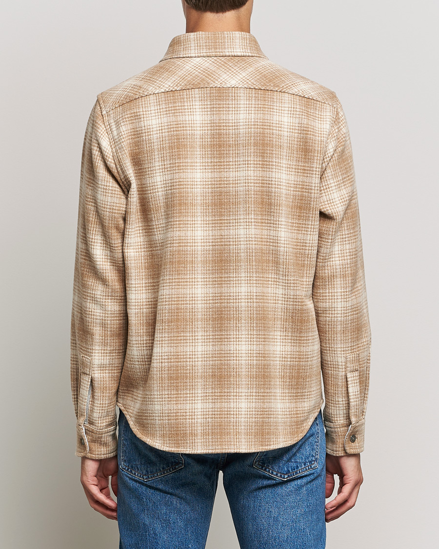 Hombres | Camisas | Woolrich | Alaskan Melton Wool Overshirt Camel Hunting