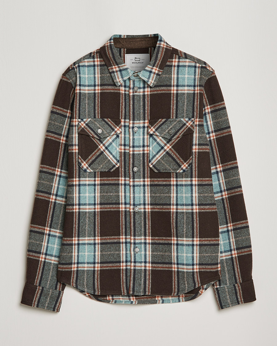 Hombres | Camisas | Woolrich | Alaskan Melton Wool Overshirt Desert Check