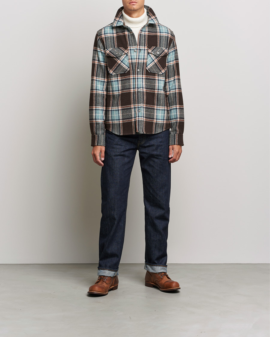 Hombres | Camisas | Woolrich | Alaskan Melton Wool Overshirt Desert Check