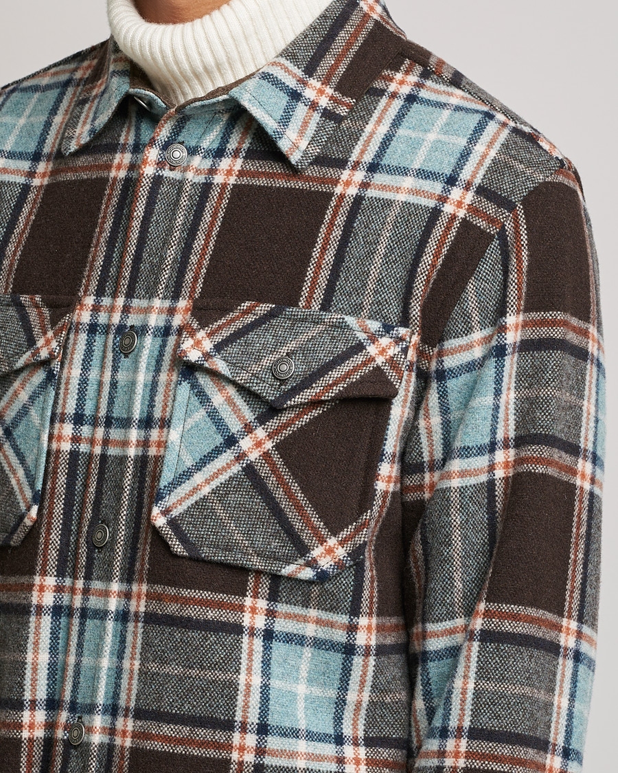 Hombres | Camisas | Woolrich | Alaskan Melton Wool Overshirt Desert Check