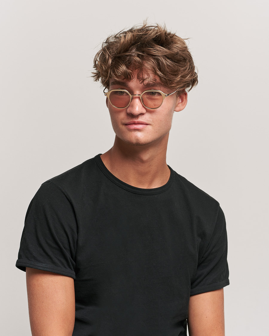 Hombres | Thom Browne TB-S812 Flip-Up Sunglasses White Gold/Silver | Thom Browne | TB-S812 Flip-Up Sunglasses White Gold/Silver