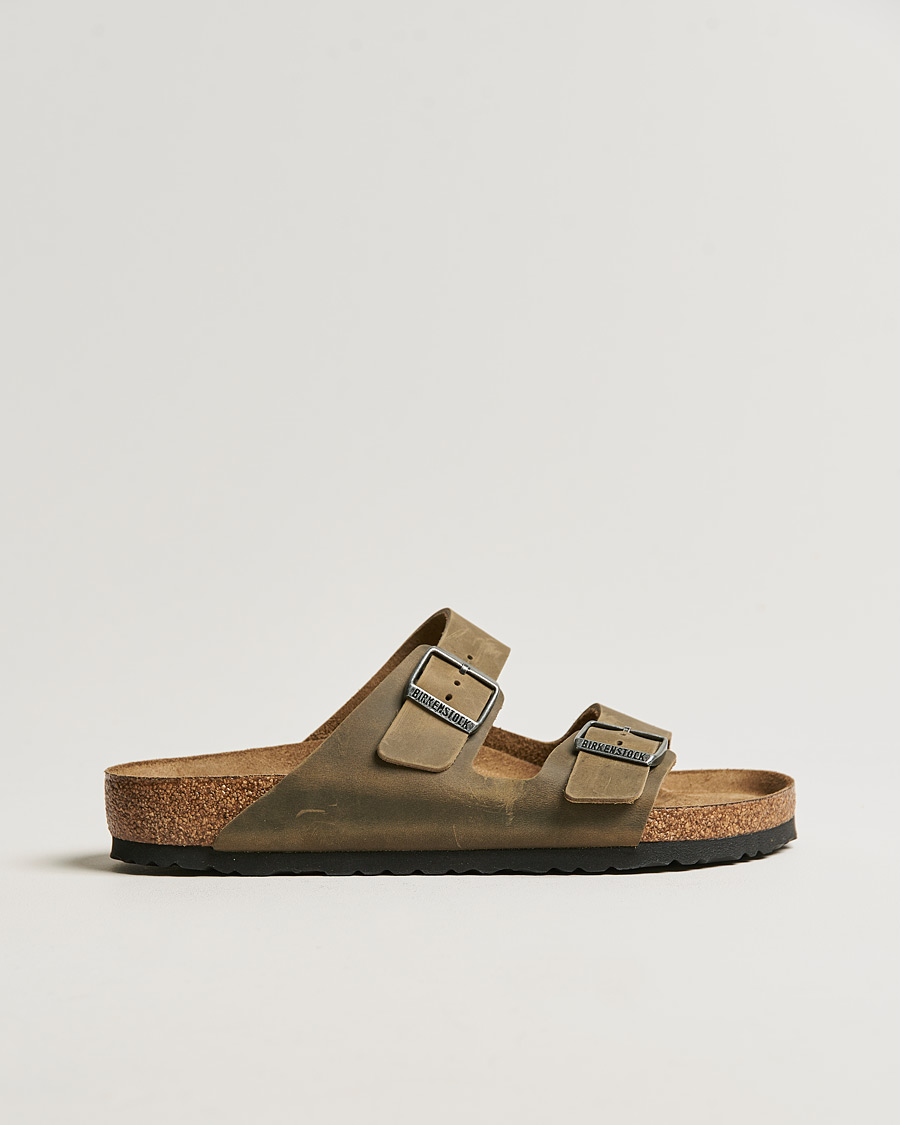 Hombres | Sandalias y chanclas | BIRKENSTOCK | Arizona Soft Footbed Faded Khaki Oiled Leather