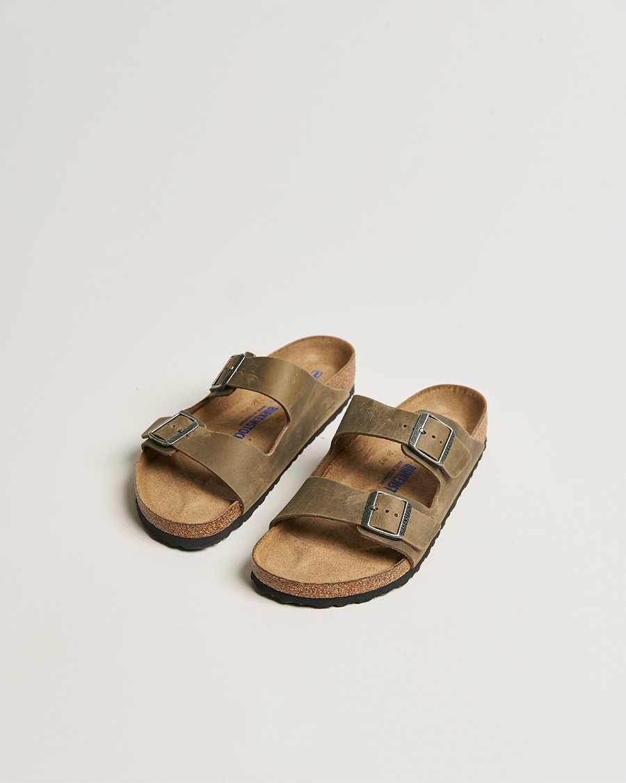 Hombres | Zapatos | BIRKENSTOCK | Arizona Soft Footbed Faded Khaki Oiled Leather