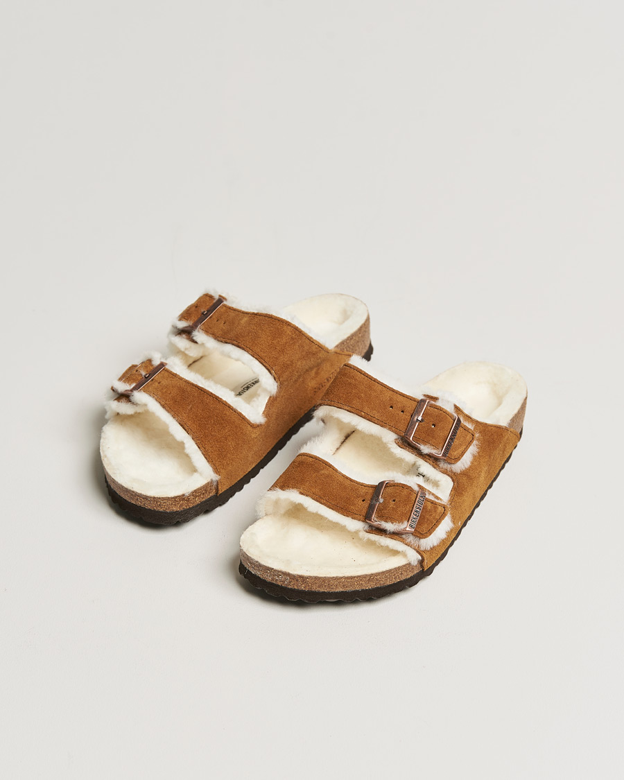 Hombres | BIRKENSTOCK Arizona Classic Footbed Shearling Mink Suede | BIRKENSTOCK | Arizona Classic Footbed Shearling Mink Suede