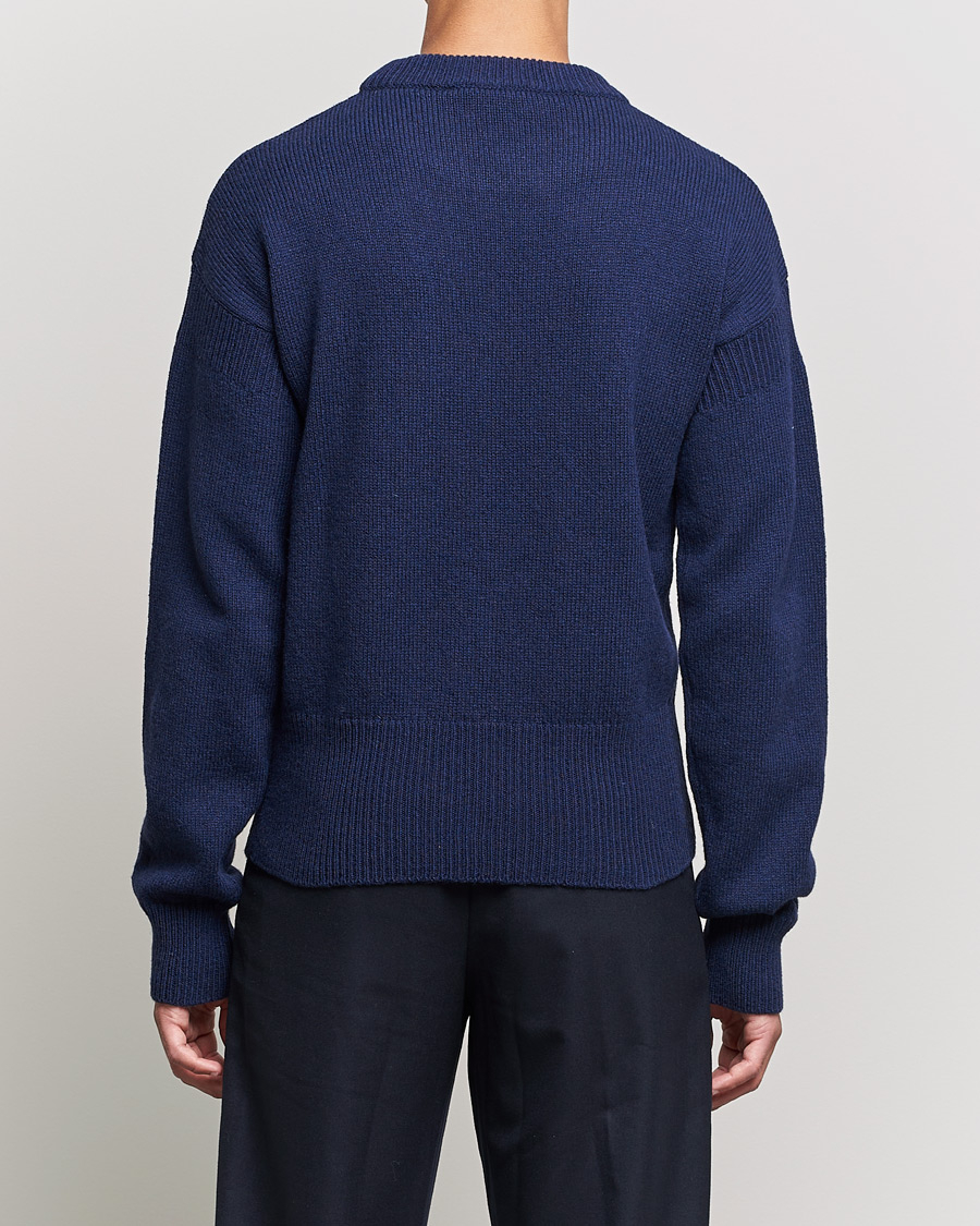 Hombres | Jerséis y prendas de punto | Marni | Mohair Logo Sweater Navy