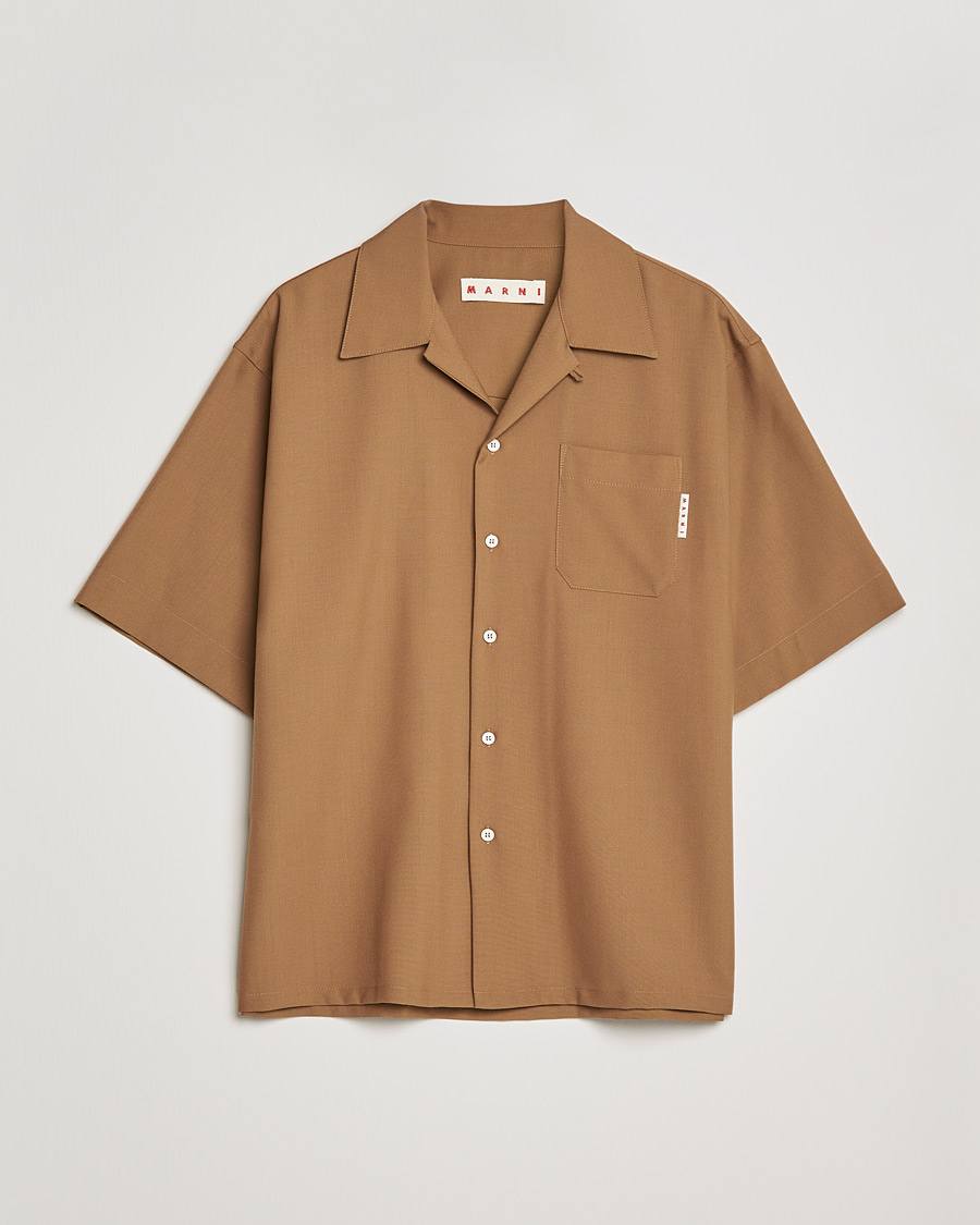 Hombres | Camisas | Marni | Tropical Wool Bowling Shirt Beige