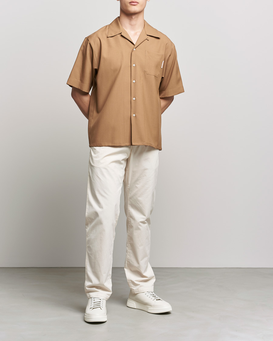 Hombres | Camisas | Marni | Tropical Wool Bowling Shirt Beige