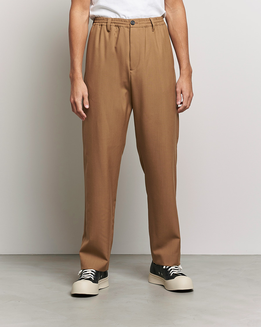 Hombres | Pantalones | Marni | Tropical Wool Trousers Beige