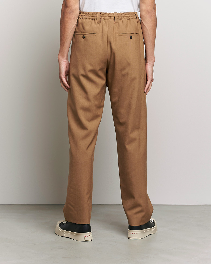Hombres | Pantalones | Marni | Tropical Wool Trousers Beige