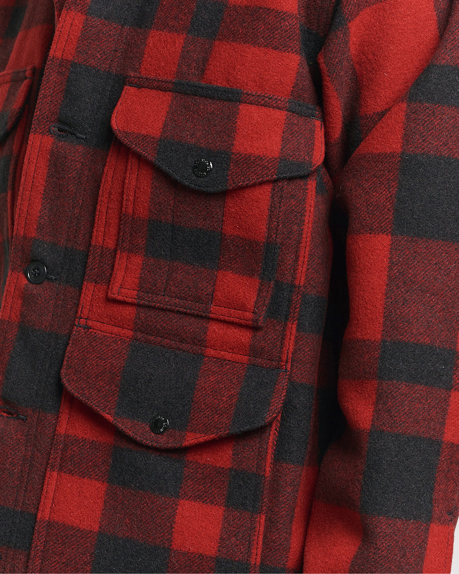 Hombres | Abrigos y chaquetas | Filson | Mackinaw Wool Cruiser Red/Black Plaid