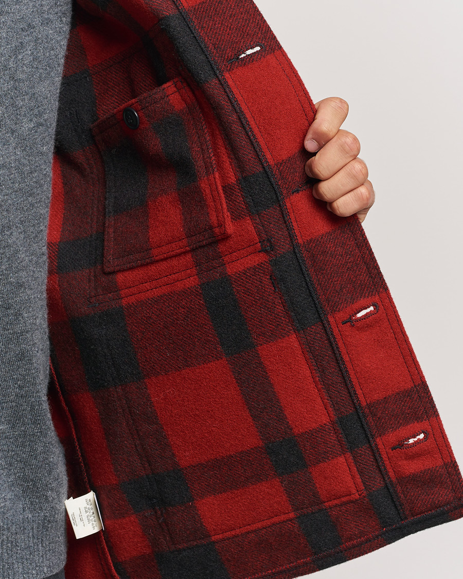 Hombres | Abrigos y chaquetas | Filson | Mackinaw Wool Cruiser Red/Black Plaid