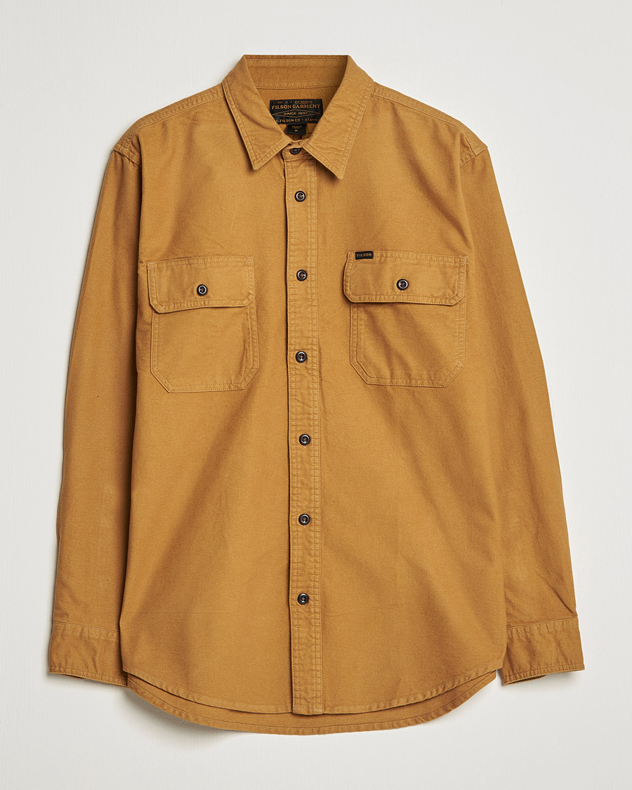 Hombres | Camisas | Filson | Field Flannel Shirt Nubuck Tan