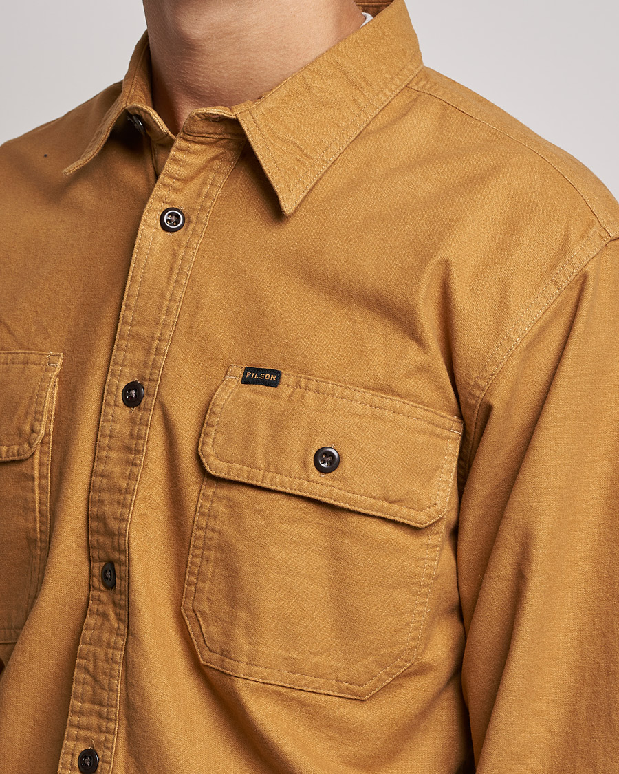 Hombres | Camisas | Filson | Field Flannel Shirt Nubuck Tan