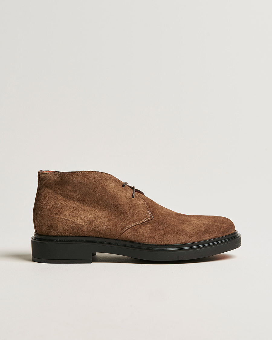 Hombres | Santoni Wembley Desert Boot Brown Suede | Santoni | Wembley Desert Boot Brown Suede