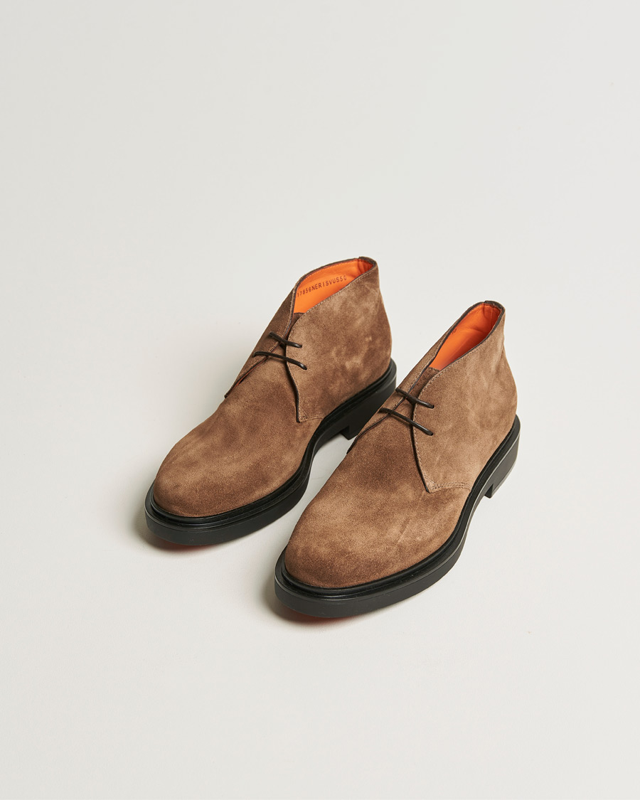 Hombres | Santoni Wembley Desert Boot Brown Suede | Santoni | Wembley Desert Boot Brown Suede