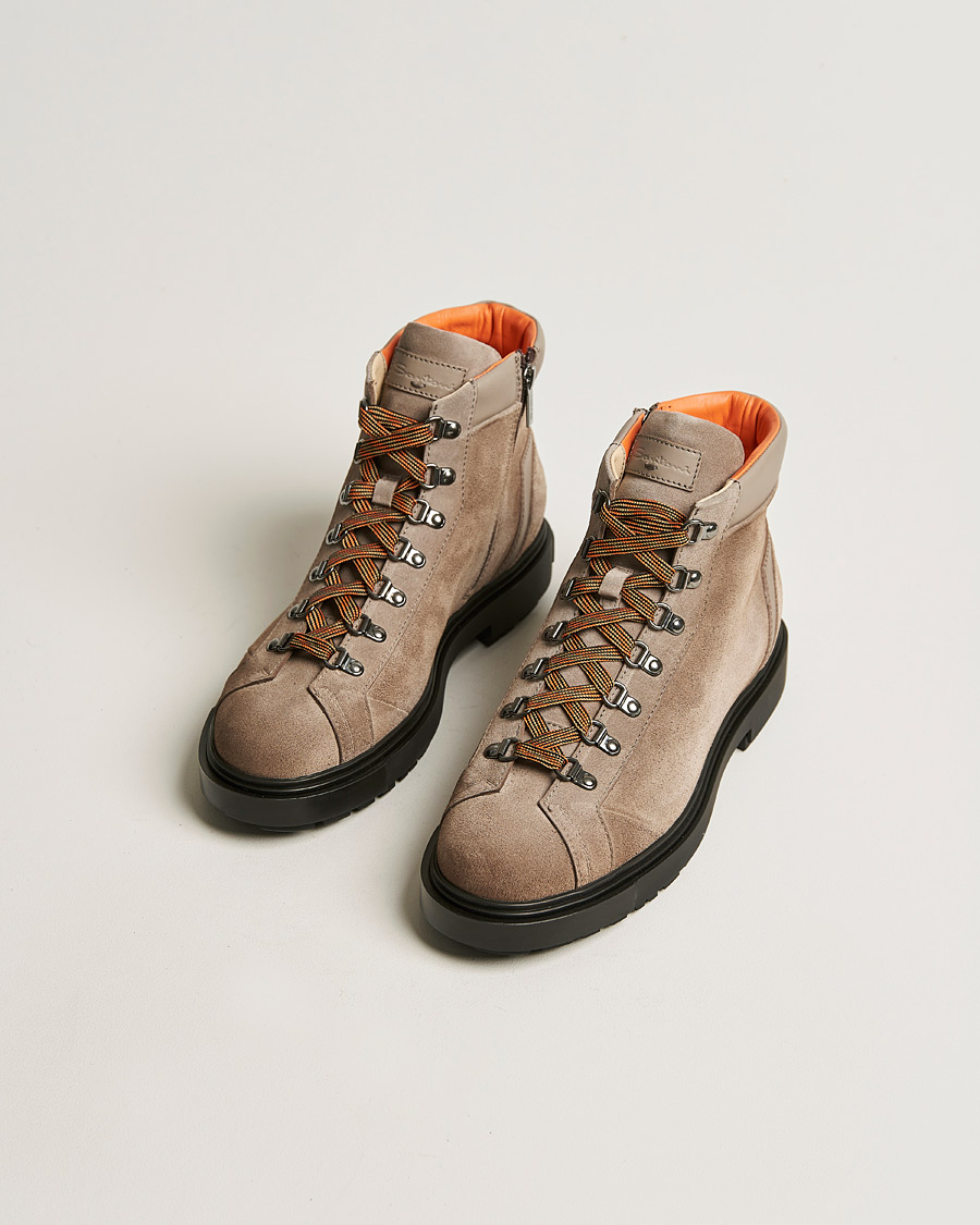 Hombres | Santoni Winter Boot Beige Suede | Santoni | Winter Boot Beige Suede