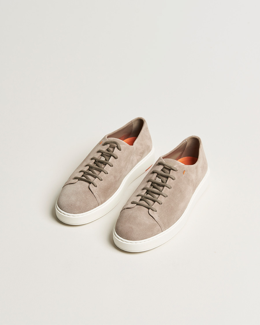 Hombres | Santoni Cleanic Sneakers Beige Suede | Santoni | Cleanic Sneakers Beige Suede