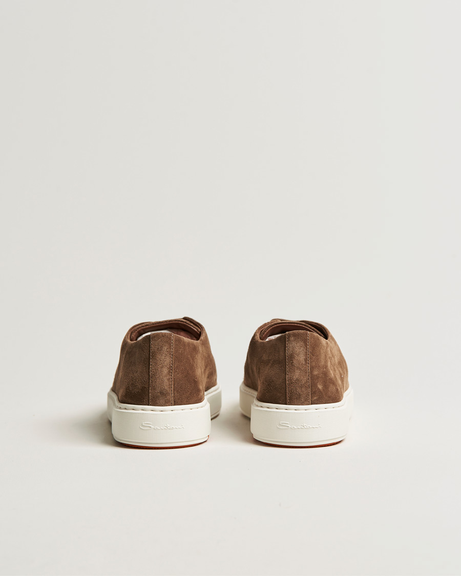 Hombres | Santoni Cleanic Sneakers Dark Brown Suede | Santoni | Cleanic Sneakers Dark Brown Suede