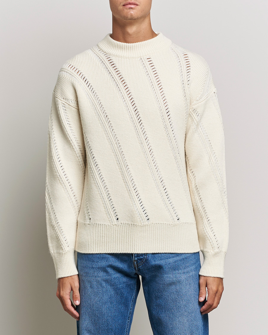 Hombres | Jerséis y prendas de punto | Sunflower | Pietro Knitted Sweater Off White