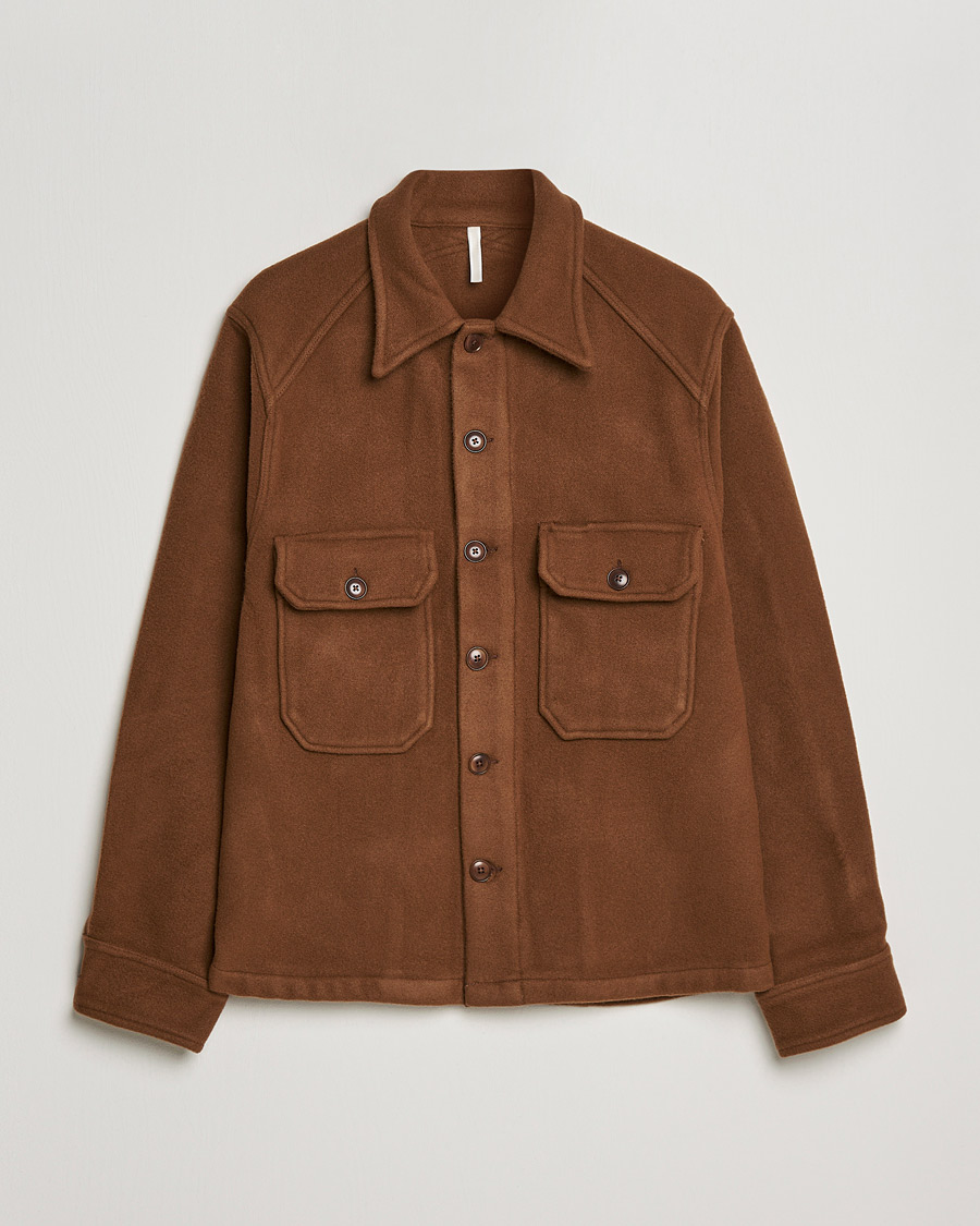 Hombres | Abrigos y chaquetas | Sunflower | Wool Shirt Jacket Brown